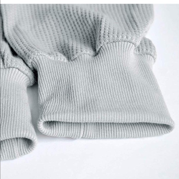 Colorblock Waffle Knit Off Shoulder Sweater - Picture 3 of 5